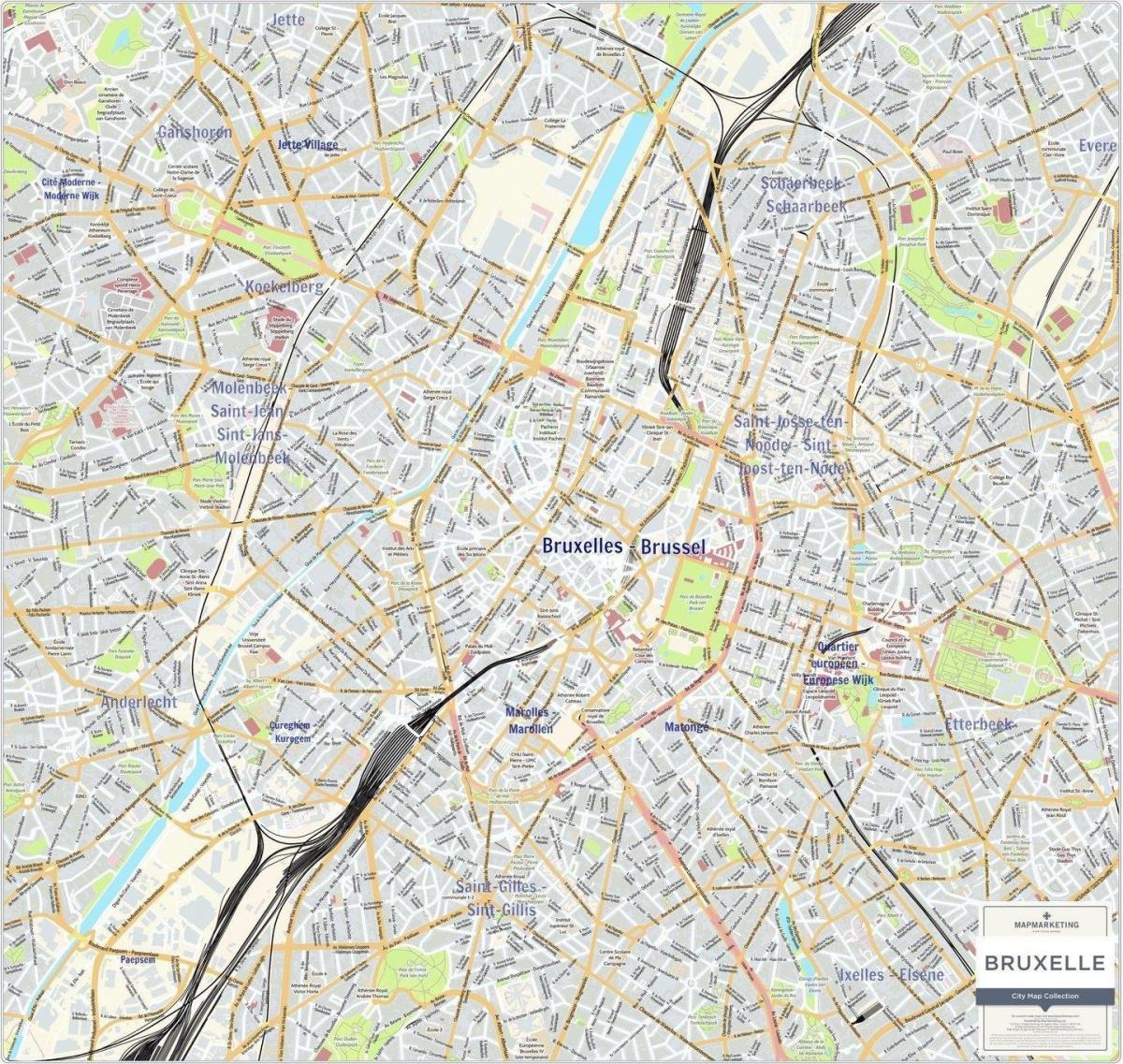 Mappa della città di Bruxelles