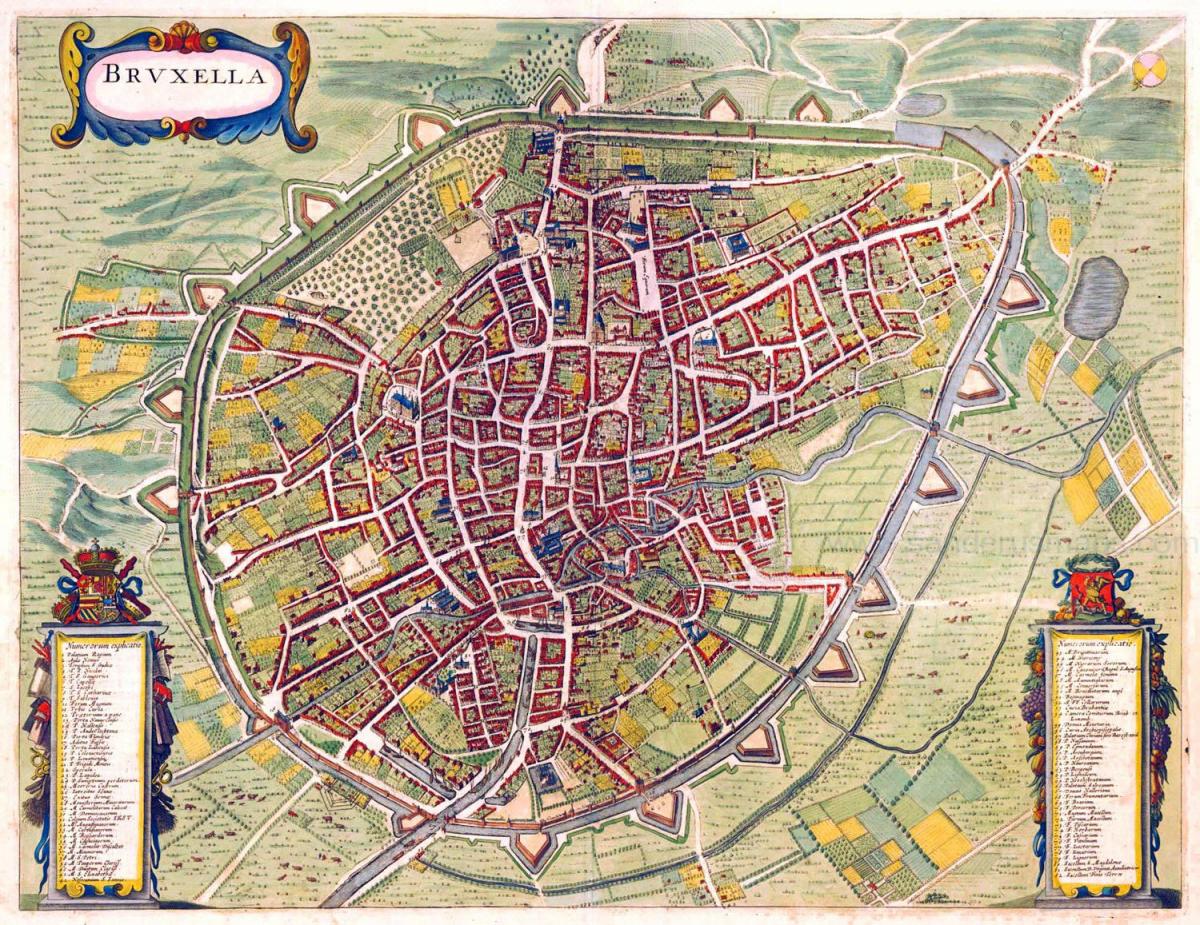 Bruxelles mappa antica
