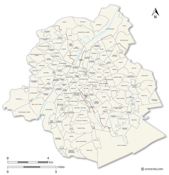 Mappa dei quartieri di Bruxelles