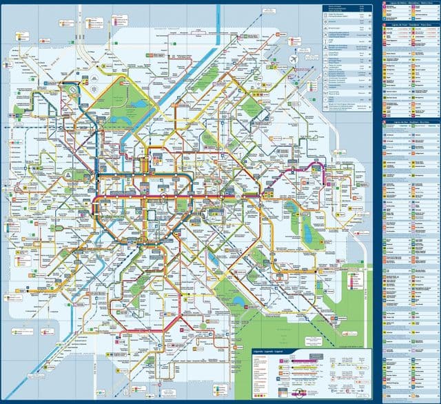 Mappa dei trasporti di Bruxelles