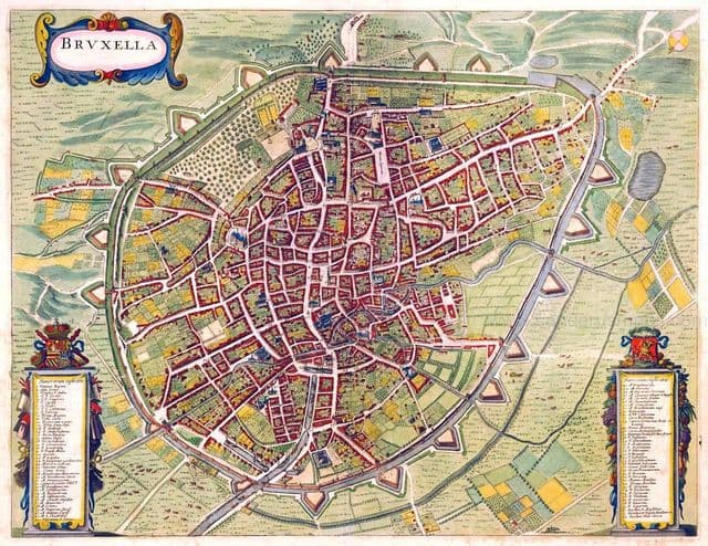 Bruxelles mappa antica