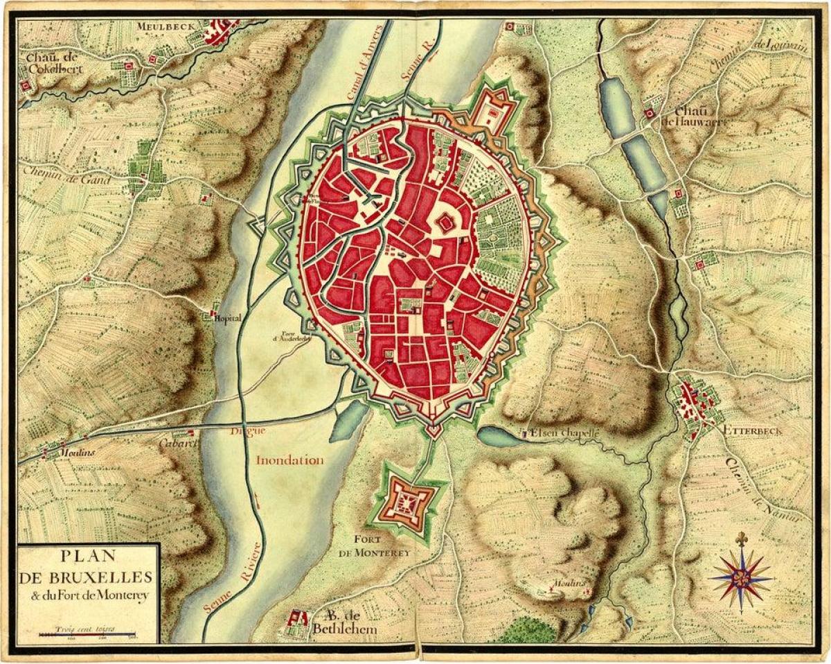 Mappa storica di Bruxelles